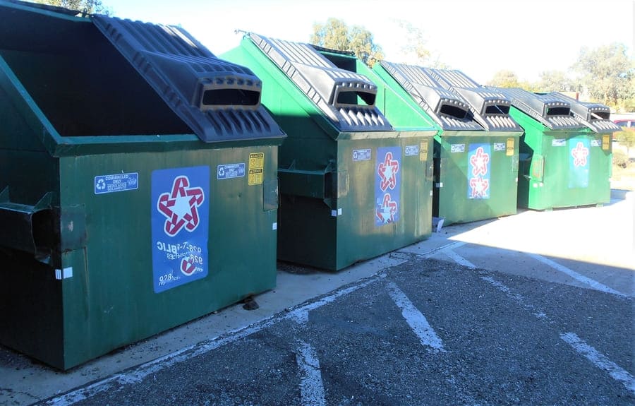 waste recycling services businesses arizona waste containers
